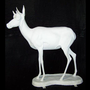 Pronghorn Antelope Doe Primed Fiberglass Sculpture Icon Poly