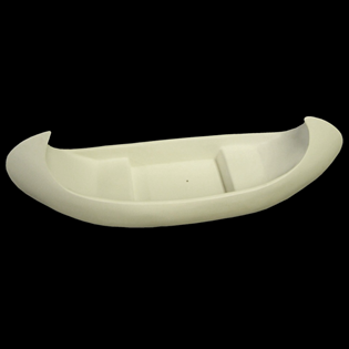 Canoe Primed Fiberglass Sculpture Icon Poly