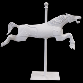 Carousel Horse Primed Fiberglass Sculpture Icon Poly