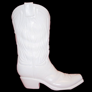 Cowboy Boot Primed Fiberglass Sculpture Icon Poly