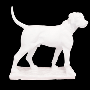 Labrador Dog Primed Fiberglass Sculpture Icon Poly