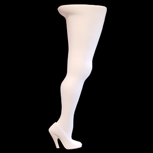 Woman's Leg Primed Fiberglass Sculpture Icon Poly