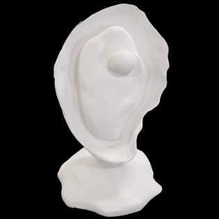 Oyster Primed Fiberglass Sculpture Icon Poly
