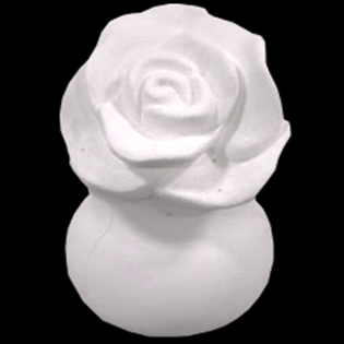 Rose In Vase Primed Fiberglass Sculpture Icon Poly