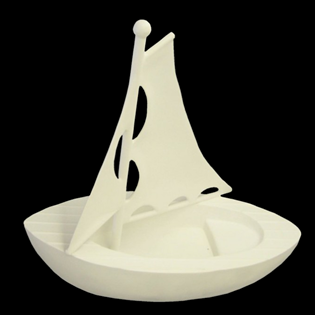 Sailboat Primed Fiberglass Sculpture Icon Poly