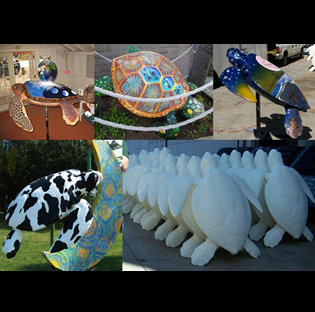 Loggerhead Seaturtle Primed Fiberglass Sculpture Icon Poly