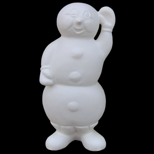Snowman Primed Fiberglass Sculpture Icon Poly