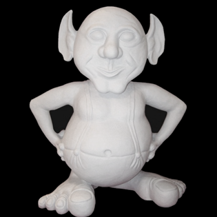 Troll Mascot Primed Fiberglass Sculpture Icon Poly