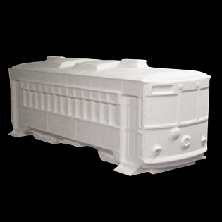 Streetcar Primed Fiberglass Sculpture Icon Poly
