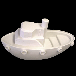 Tugboat Primed Fiberglass Sculpture Icon Poly